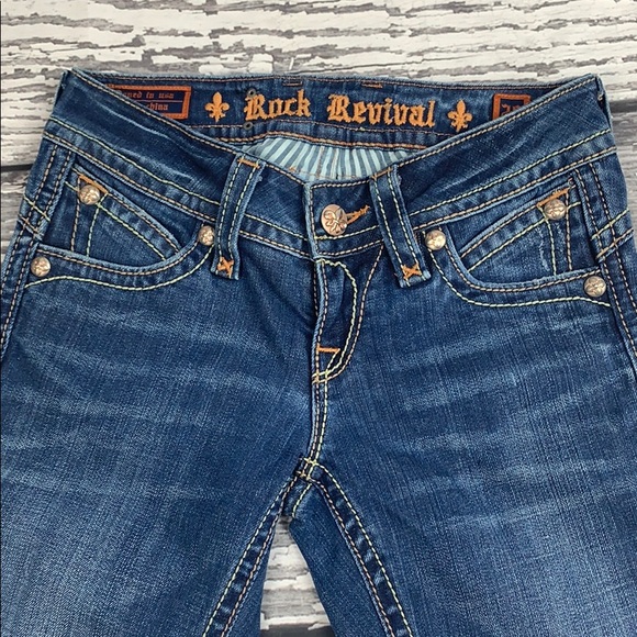 Rock Revival ‘Amy’ Straight Fit Jeans - 26 x 33 - Picture 6 of 13